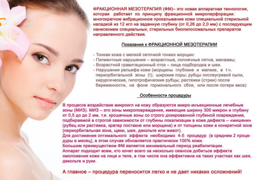 Метод фракционной мезотерапии с фото до и после